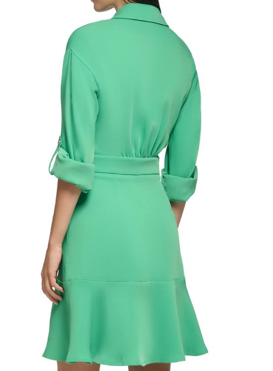 Karl Lagerfeld Paris Women's Long Sleeve Career Business Wear to Work Dress