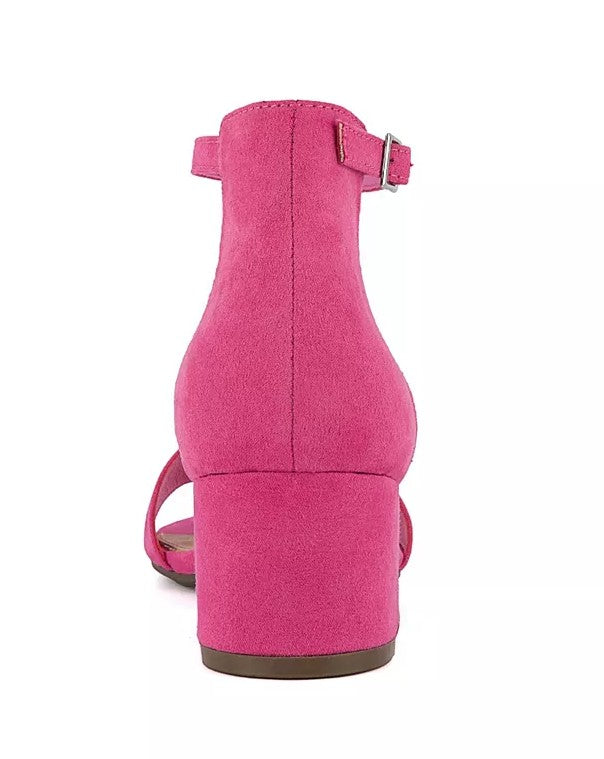 Sugar Women's Buckle Closure Noelle Low Dress Sandals Pink Micro Size 8 1/2 M