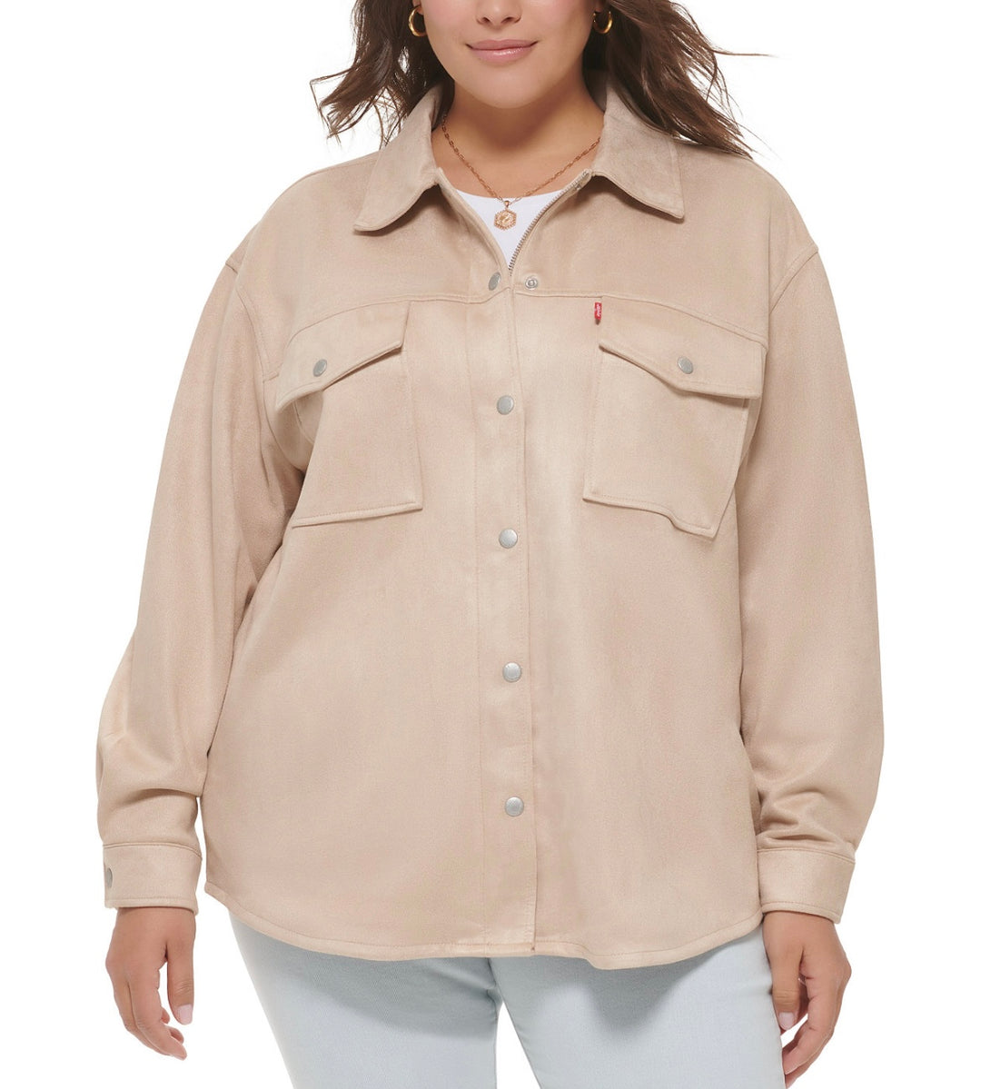 Levi's Women's Trendy Faux-Suede Shacket San Plus Size 4X
