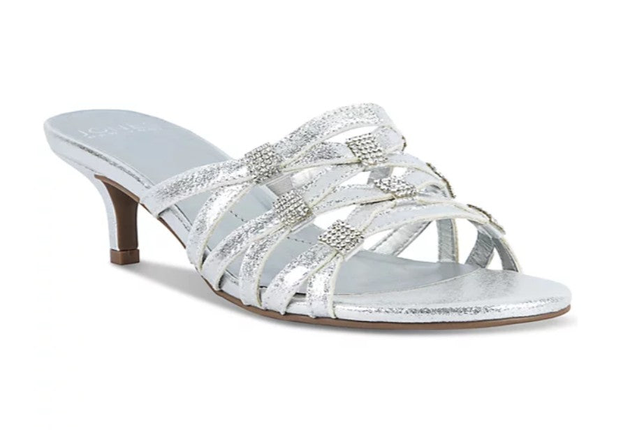 Jones New York Women's Kaleena Embellished Kitten Heel Dress Sandals Size 10 M