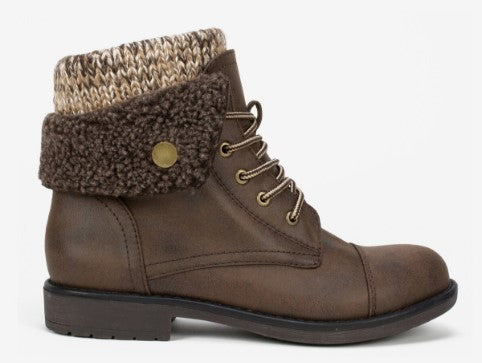 Cliffs By White Mountain Women's Duena Lace-up Hiker Booties Brown Size 9