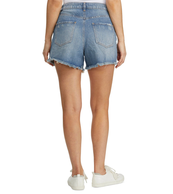 Numero Juniors' Distress Raw-Hem Shorts Blue Wash Size 30