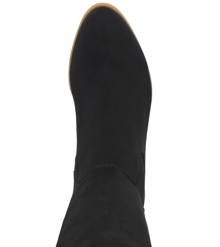 Style & Co. Women's Cushioned Goring Warrda Block Heel Zip-Up Boots Black