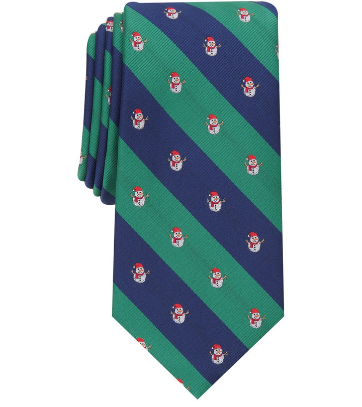 Club Room Men's Snowman Stripe Tie Navy One Size