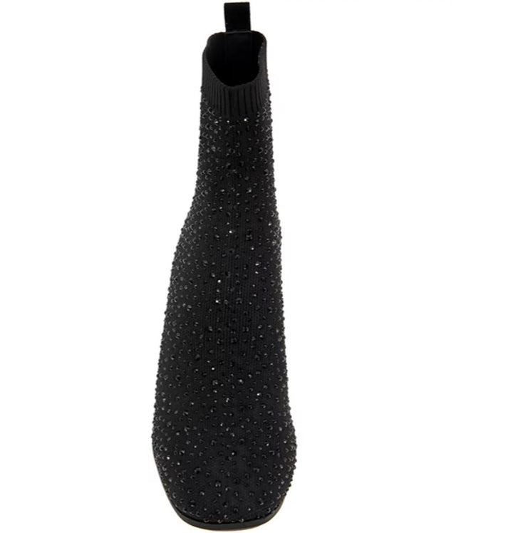 Kenneth Cole Reaction Women's Rida Stretch Jewel Dress Booties Black Size 6