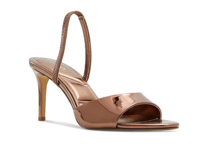 ALDO Women's Slip on Aitana Two-Piece Dress Heels Bronze Size 6.5