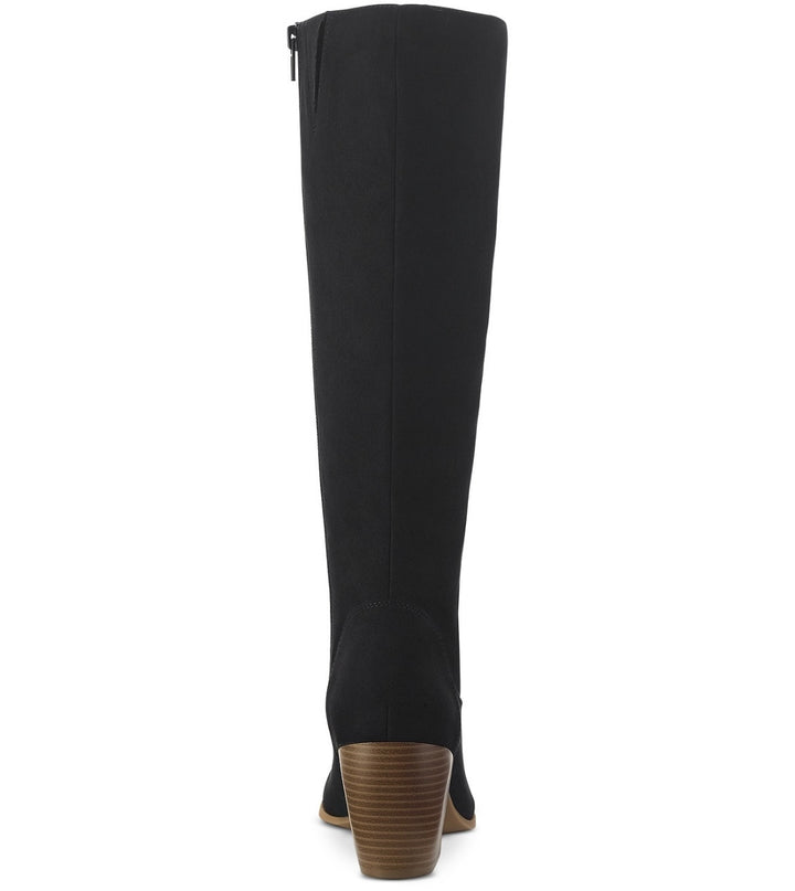 Style & Co. Women's Cushioned Goring Warrda Block Heel Zip-Up Boots Black