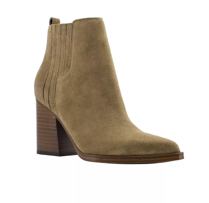 Marc Fisher Women's Matter Block Heel Booties Shoes Dark Brown Size 6.5M