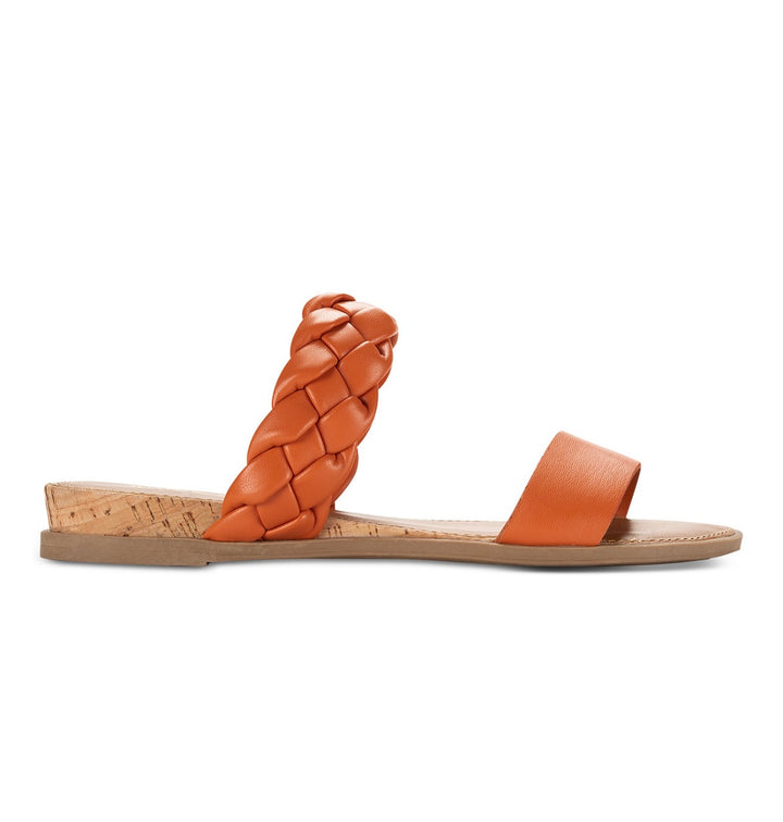 Sun + Stone Women's Easten Slide Sandals Papaya Woven Size 11M