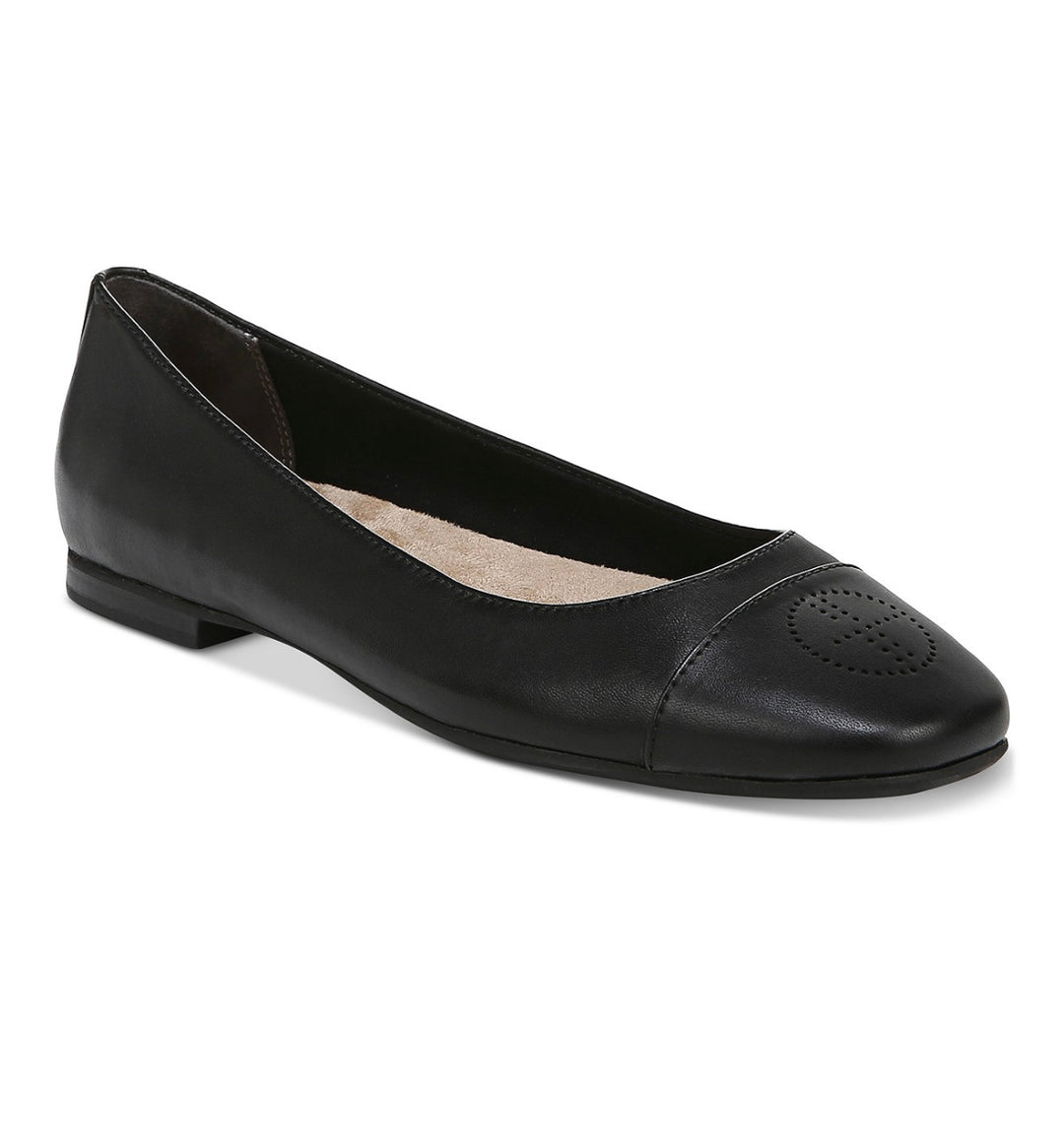 Giani Bernini Women's Memory Foam Aerinn Ballet Flats Black Leather Size 10 M