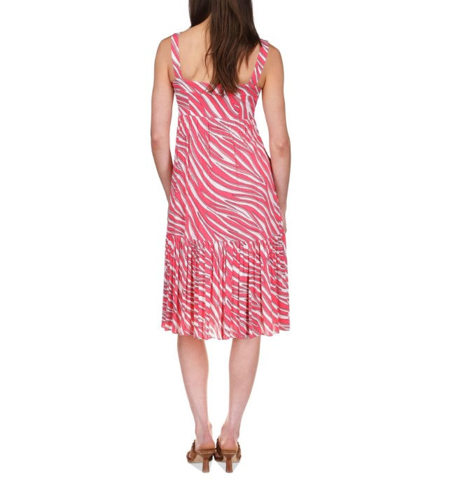 Michael Michael Kors Women's Animal Print Midi Sundress Geranium Size XS