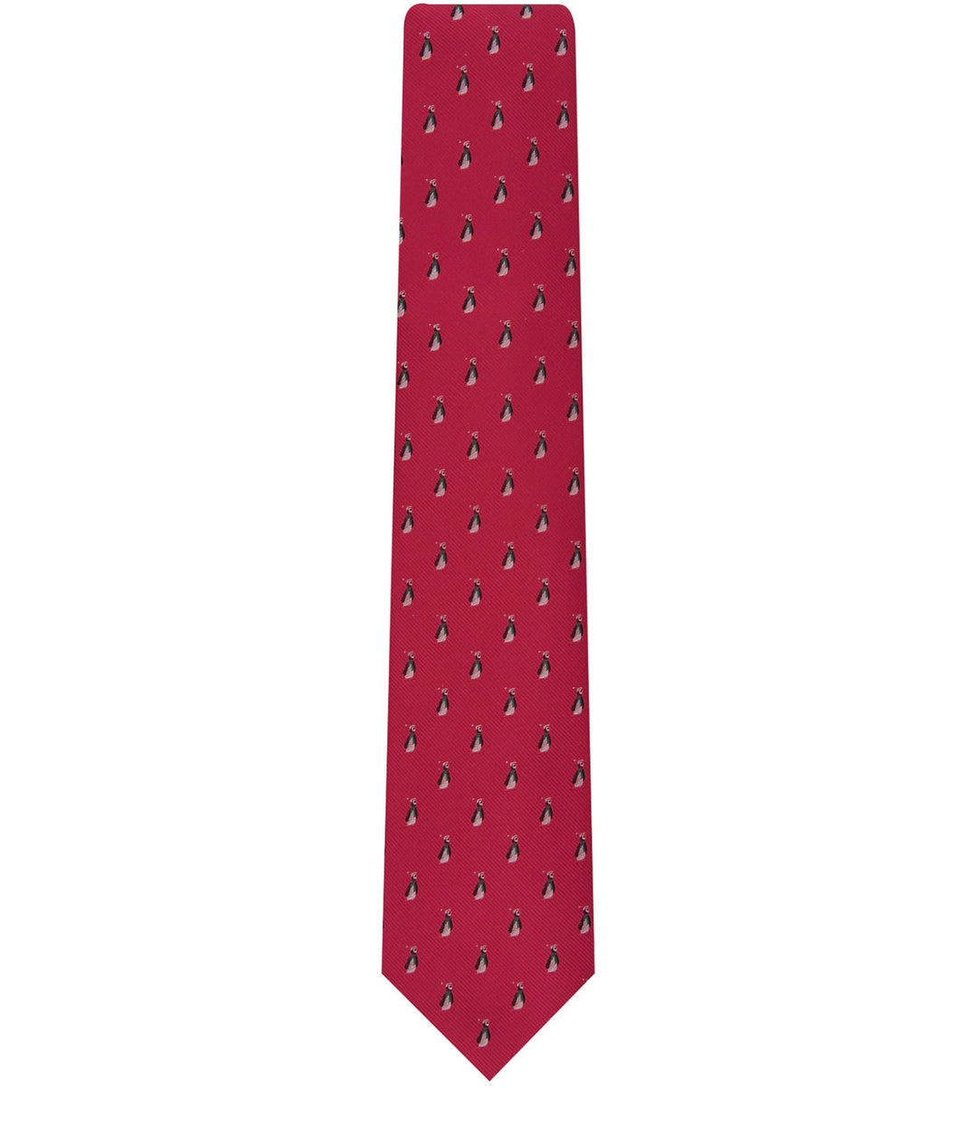 Club Room Men's Classic Design Festive Penguin Tie Red One Size