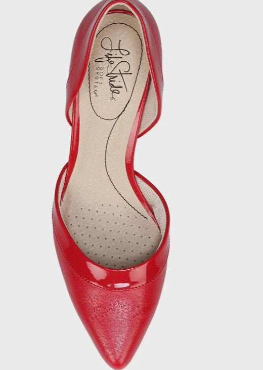 LifeStride Women's Saldana d'Orsay Pump Fire Red Size 8.5M