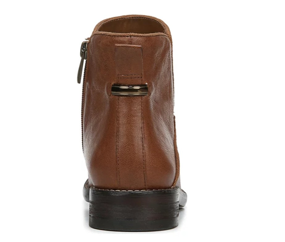 Franco Sarto Women's Zipper Closure Marcus Booties Black/Cognac Leather