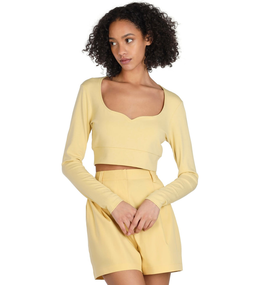Bar III Women's Nicole Williams English Cropped Long-Sleeve Top Raffia Size XXL