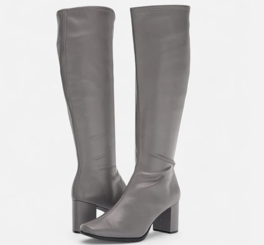 Aerosoles Women's Square Toe Micah Tall Boots Grey Size 7