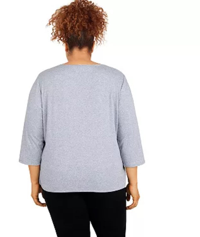 Alfred Dunner Women's Embroidery Crewneck 3/4 Sleeve Knit Top Petite Size PS