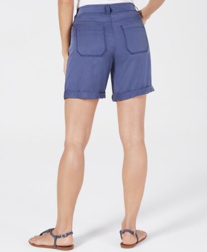 Style & Co Women's Crochet-Trim Shorts New Uniform Blue