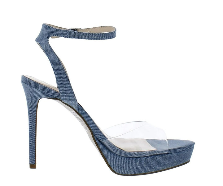 Jessica Simpson Women's JS Camisha Stiletto Heels Clear/Denim Size 5.5M