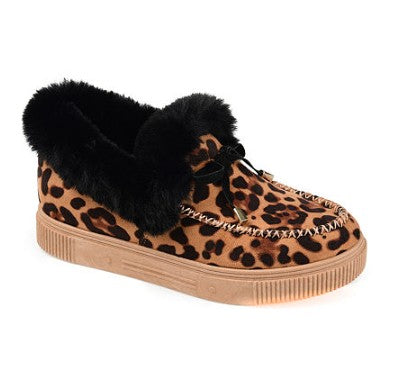Journee Collection Women's Tru Comfort Foam Midnight Slipper Shoes Brown Leopard