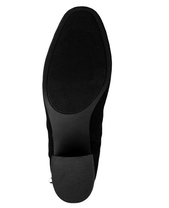 Sugar Women's Ollie Heels Round Toe Over-The-Knee Boots Black