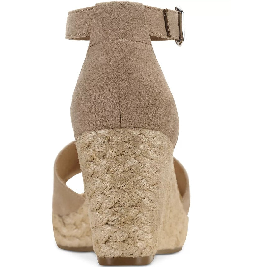 Style & Co. Women's Seleeney Wedge Sandals Light Taupe Size 10 M