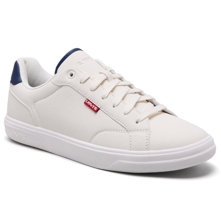 Levi's Men's Carter Casual Lace up Sneakers Soft White Navy Size 10.5