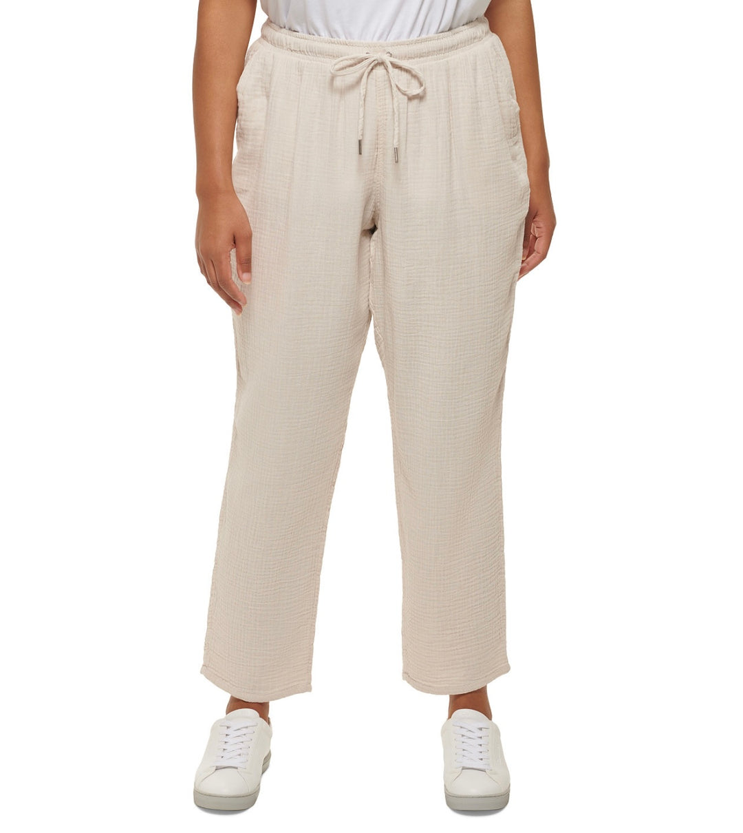 Calvin Klein Jeans Women's Textured Ankle Straight Leg Pants Plus Size 2X