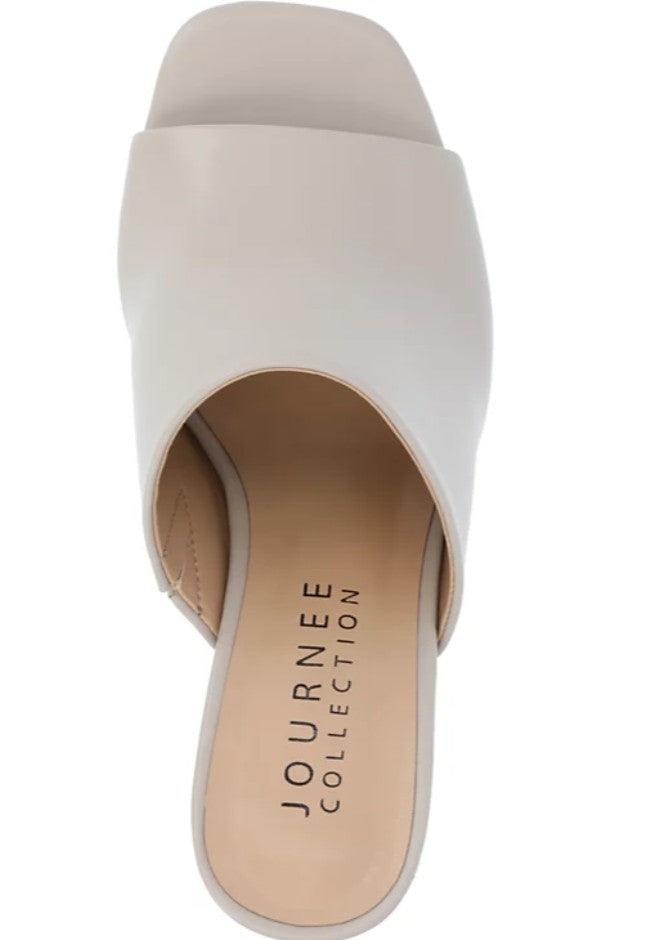Journee Collection Women's Ezzlynn Platform Sandals Grey Size 7 1/2
