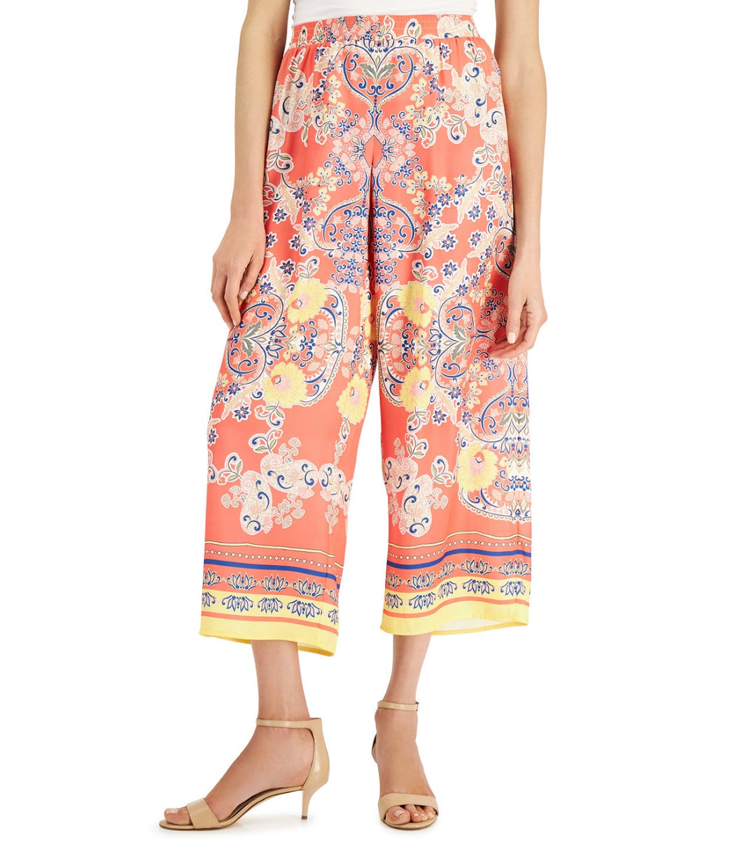 JM Collection Women's Sierra Scarf Pants Starfish Combo Size L
