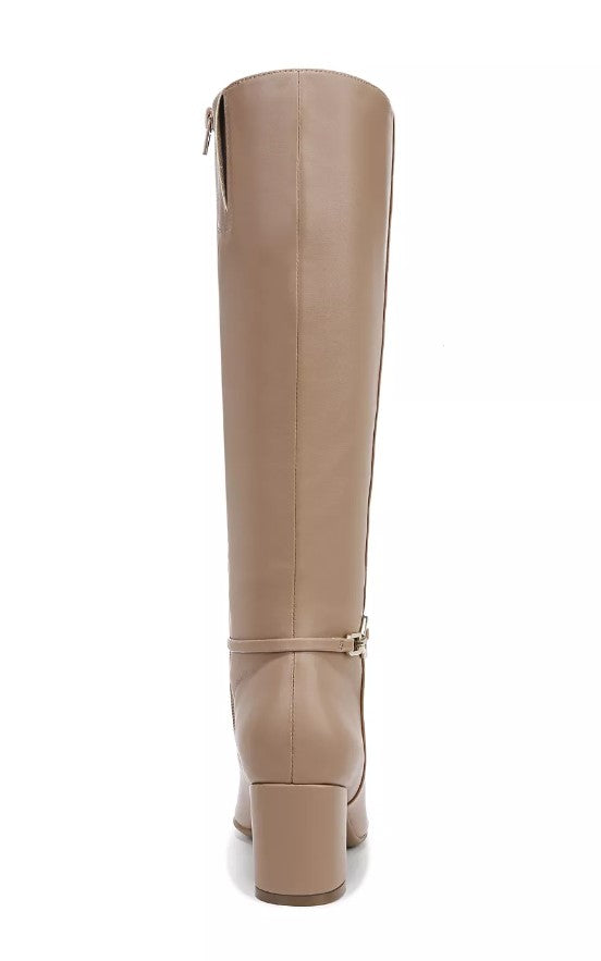 Naturalizer Women's Waylon Tall Dress Boots Taupe Smooth Faux Leather Size 7 M