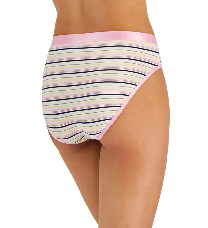 Jenni Women's 2-Pk Hi-Cut Bikini Underwear Water Tiedye/Multi Stripe Size M