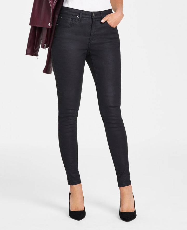 INC International Concepts Women's Mid-Rise Coated Skinny Jeans Size 4