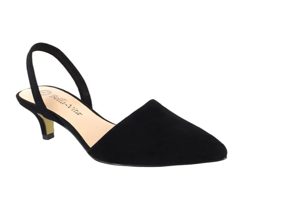 Bella Vita Women's Sarah Slingback Pumps Shoes Black Size 10