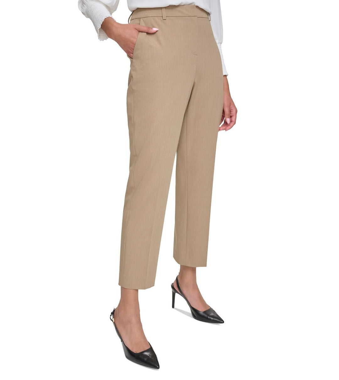 Calvin Klein Women's Mid-Rise Ankle Pants Brown Size 10