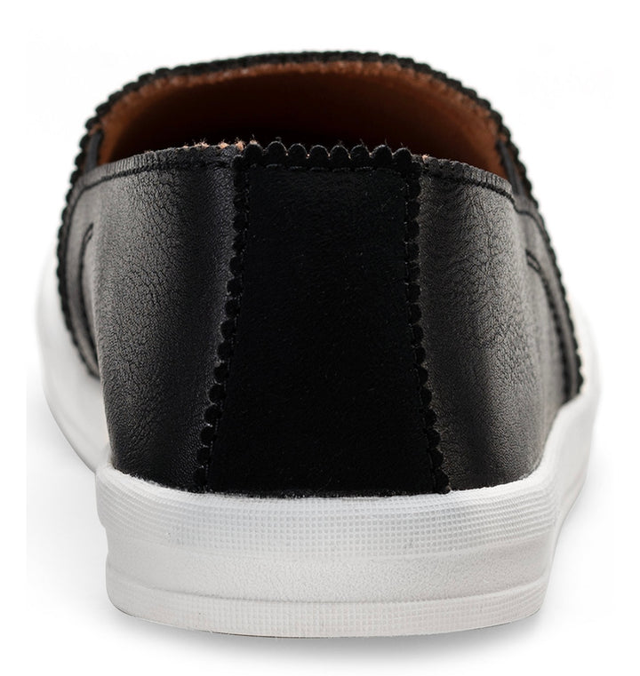 Sun + Stone Women's Mariam Slip-On Sneakers Black Snake Size 6M