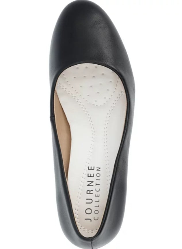 Journee Collection Women's Luu Round Toe Pumps Shoes Black Size 9