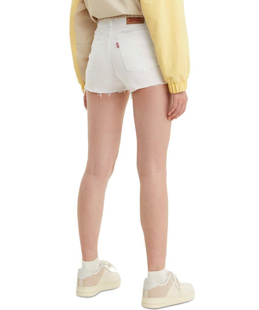 Levi's Strauss & Co Women's High Rise Shorts White Slim Pockets Stretch Size 33