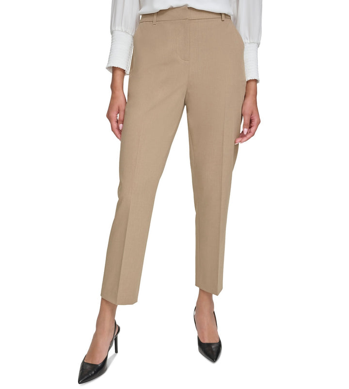 Calvin Klein Women's Mid-Rise Ankle Pants Brown Size 10