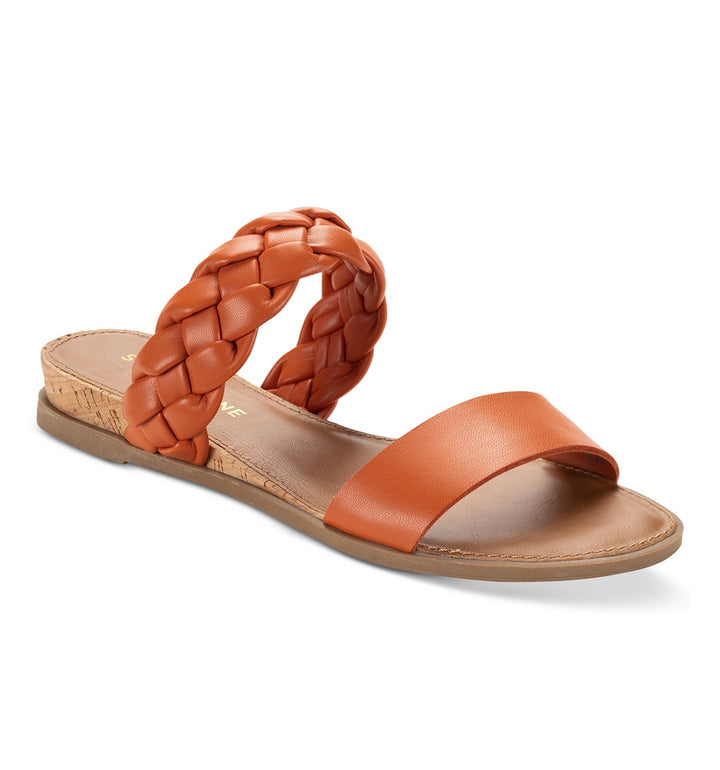 Sun + Stone Women's Easten Slide Sandals Papaya Woven Size 11M