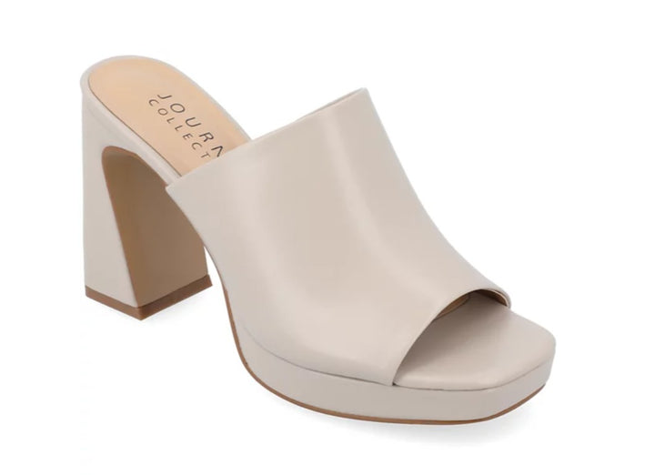 Journee Collection Women's Ezzlynn Platform Sandals Grey Size 7 1/2