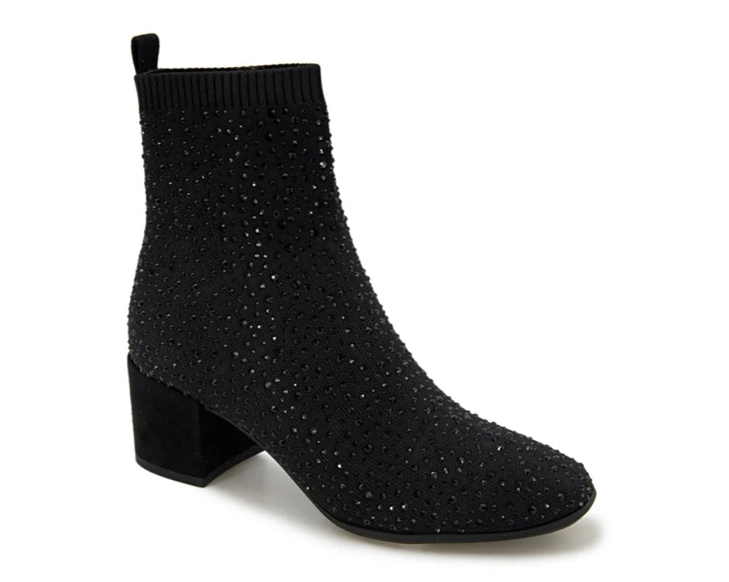 Kenneth Cole Reaction Women's Rida Stretch Jewel Dress Booties Black Size 6