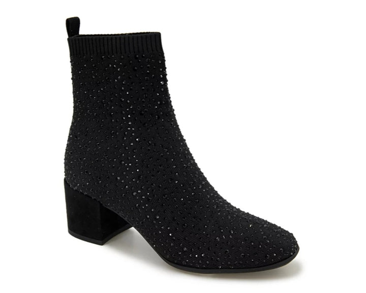 Kenneth Cole Reaction Women's Rida Stretch Jewel Dress Booties Black Size 6