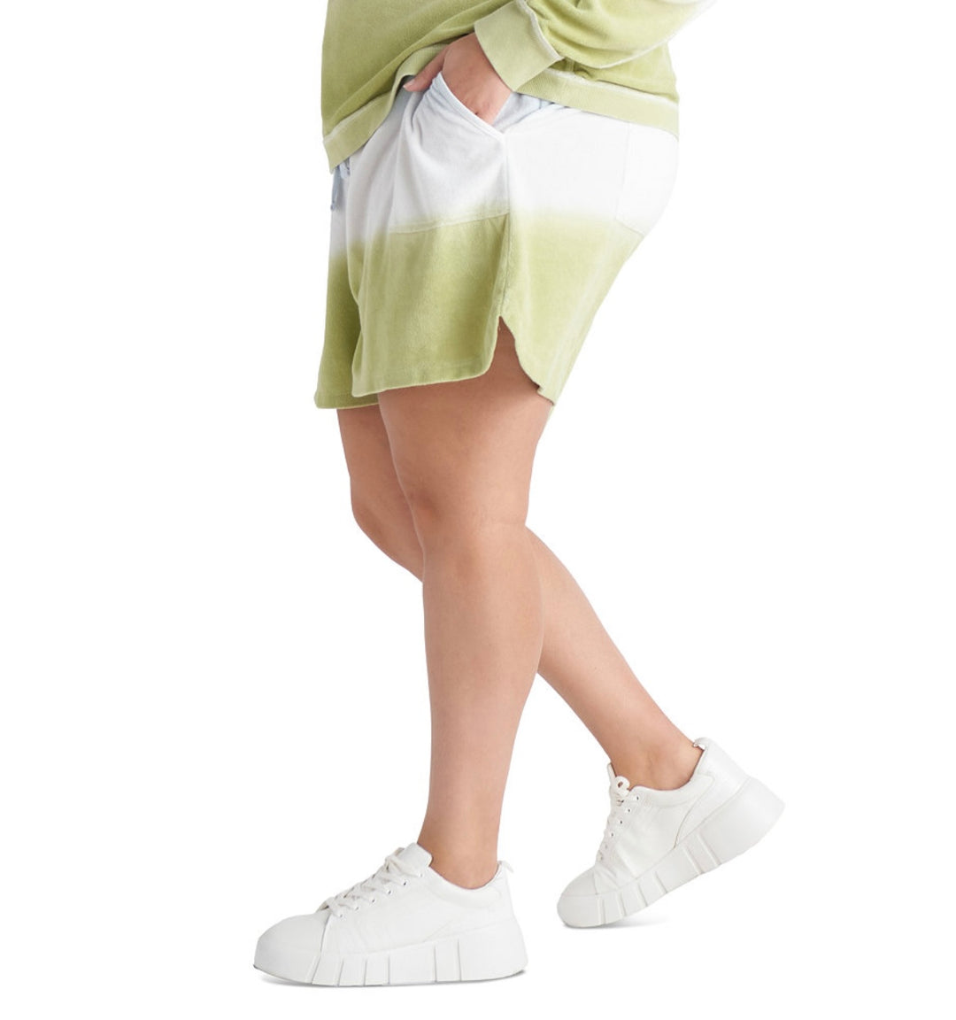 Black Tape Women's Trendy Dip-Dyed Drawstring Shorts Plus Size X