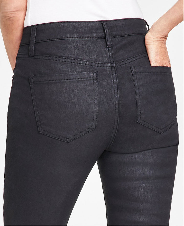 INC International Concepts Women's Mid-Rise Coated Skinny Jeans Size 4