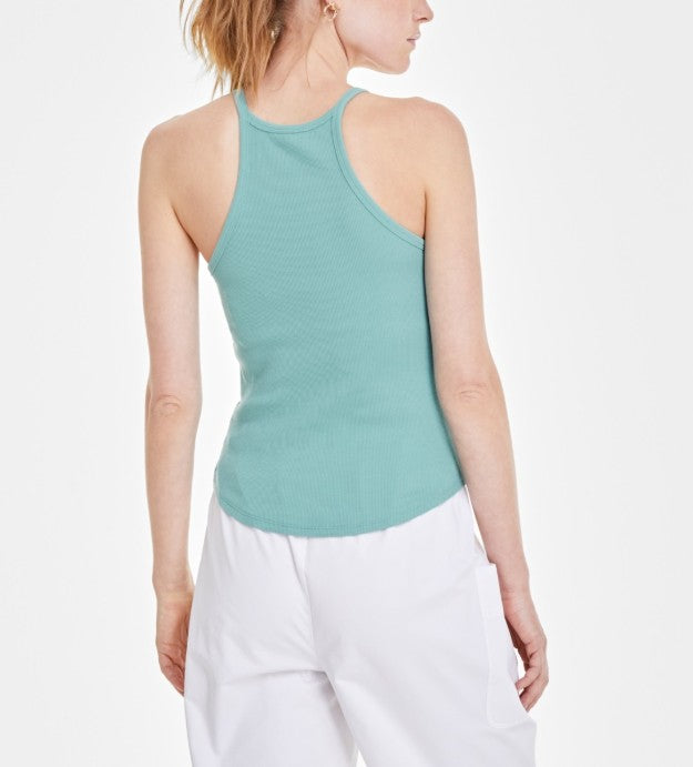 On 34th Women's Knit Strappy Scoop-Neck Tank Top Sea Spray Size M