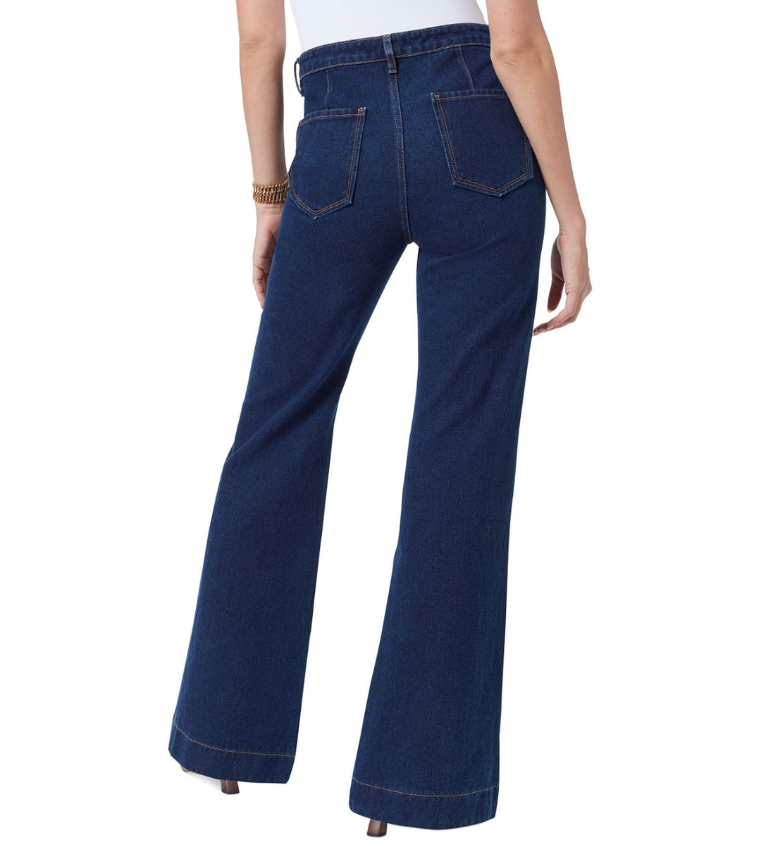 Sam Edelman Women's Bay High Waist Flare Trouser Jeans Atlantic Size 30