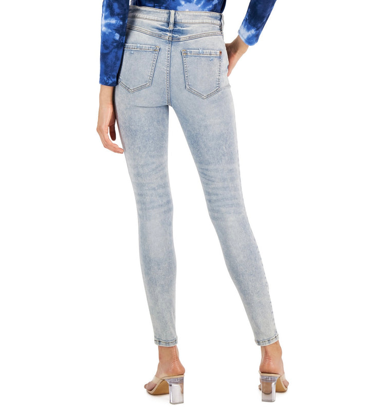 INC International Concepts Women's Petite High Rise Distressed Skinny Jeans