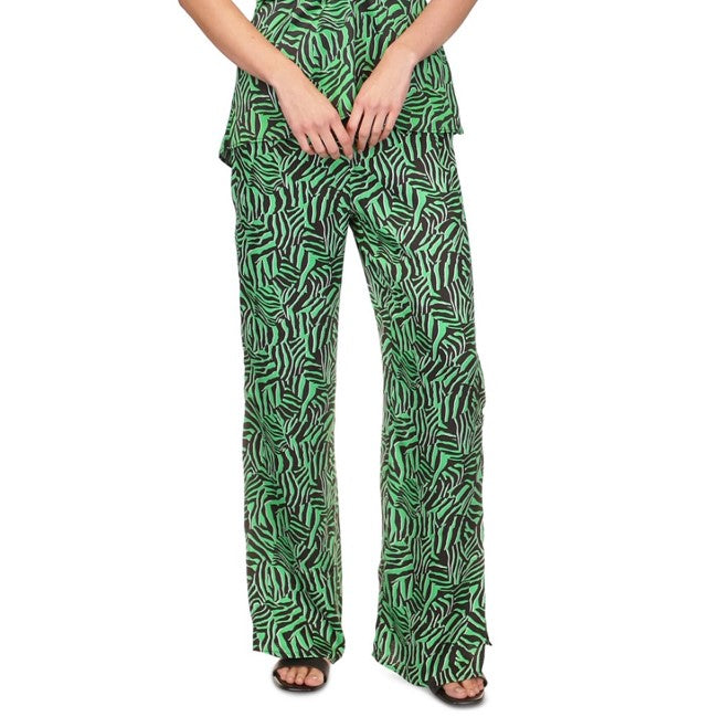 Michael Michael Kors Women's Drawstring Waist High Printed Wide Leg Pants Size S