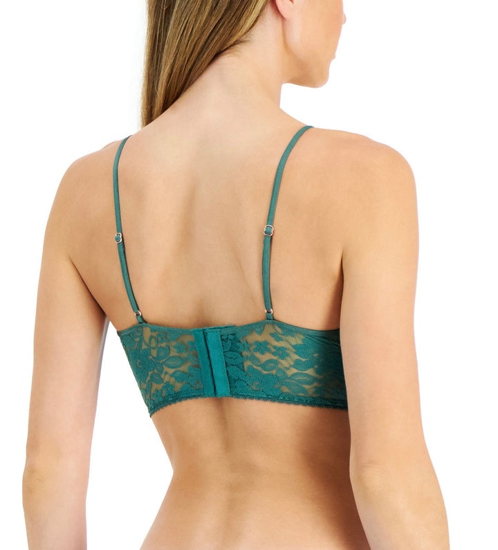 INC International Concepts Women's Lace Bralette Lingerie Smoke Pine Size L
